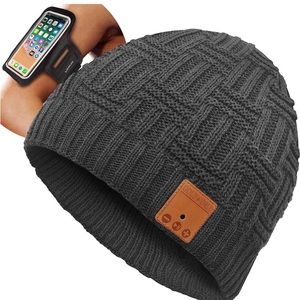 GoldWorld Bluetooth Beanie Hat, with runners/workout arm band and USB Chord New